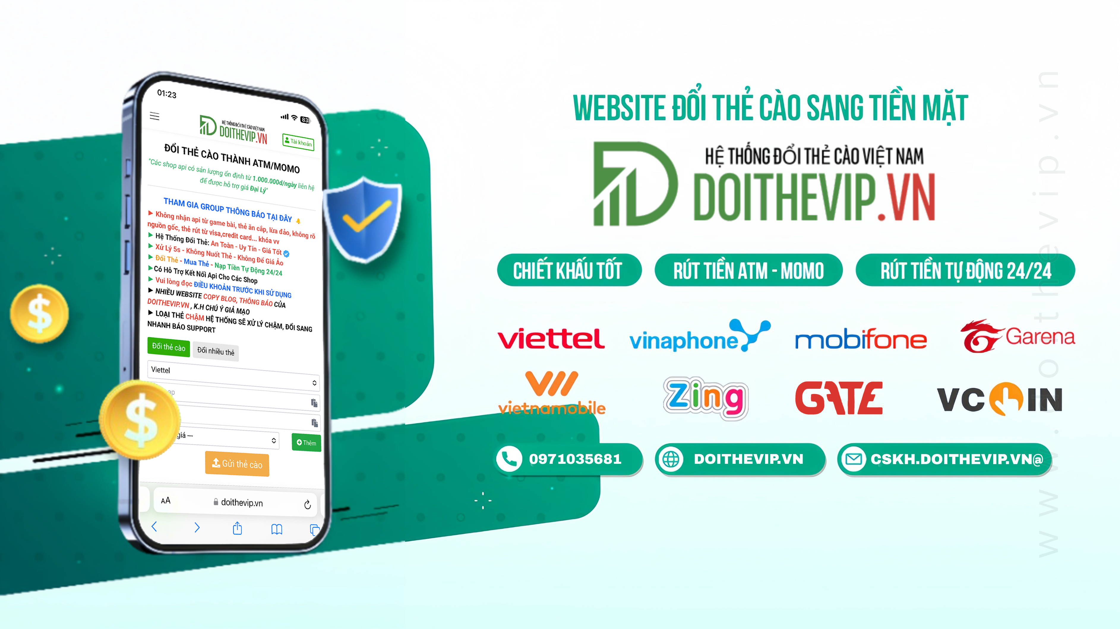 đổi thẻ cào thành tiền mặt, mua bán thẻ cào tự động, rút tiền tự động từ thẻ cào, đổi thẻ cào viettel, mobifone, vinaphone,.., chiết khấu cao khi đổi thẻ cào, mua thẻ game online giá rẻ, đổi thẻ cào nhanh chóng, kết nối API đổi thẻ cào tự động, hỗ trợ đổi thẻ cào 24/7, uy tín và chất lượng đổi thẻ cào.